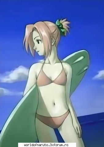 Poze - sakura la plaja - Sakura Haruno