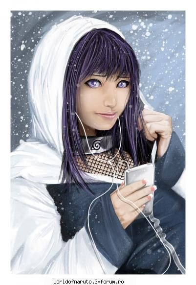 Poze - 3- hinata asculta muzica - Hinata Hyuuga