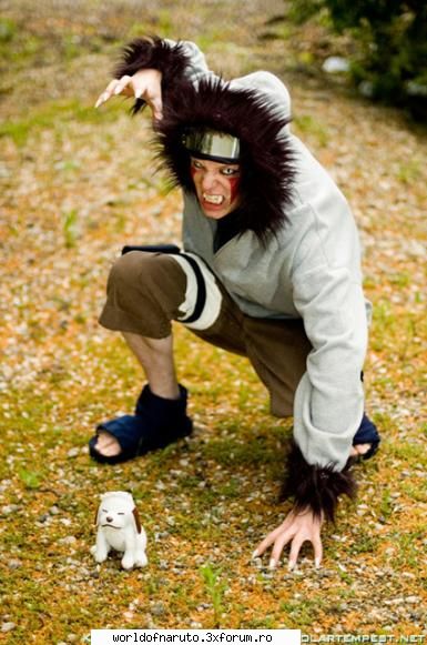 kiba cosplay - pun o poza cu kiba si akamaru - Kiba Inzuka si Akamaru